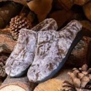 Algeria Loungeree Warm-Lined Slippers Mule Frosty Brown SZ EU 40 NWOT Comfy Cozy